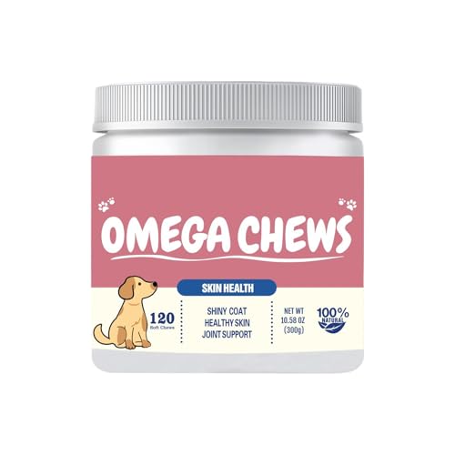 Mwqpgyh Haut Supplement Für Hunde | Hunde Supplement Für Gelenke | 120 Stücke Nahrhafte Gesundheitsleckereien Für Haut Fell Gelenke | Unterstützung Haarfestigkeit Und Feuchtigkeit von Mwqpgyh