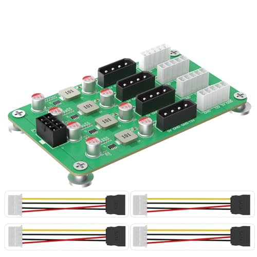 Mwwvzefl ATX 6/8-Poliger 12-V- auf 8-Polige 5-V-/12-V-3-A-Netzadapter für ATX-Netzteil und 2,5-/3,5-SATA-HDD-Netzteil-Breakout-Board-Adapter von Mwwvzefl