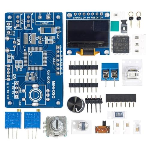 Mwwvzefl Mini-DOS-LCD-Oszilloskop-Kit STC8K8A Einzelchip-Mikrocomputer, Elektronische Lötpraxis, Lose Teile Ohne Gehäuse von Mwwvzefl