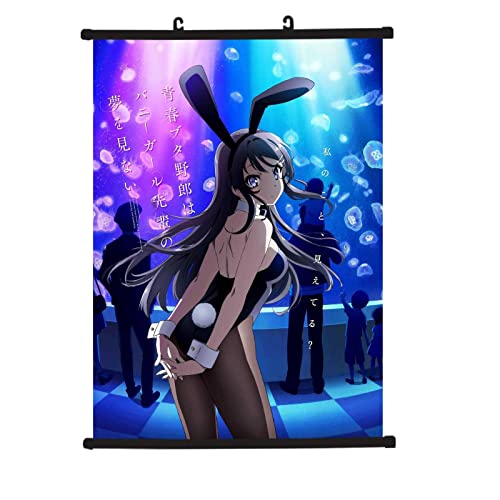 Mxdfafa Japan Anime Rascal Does Not Dream of Bunny Girl Senpai Gemälde Stofftuch Poster Wandrolle von Mxdfafa
