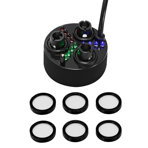 Mxmoonant 3 Kopf Ultraschall-Nebelmacher 1500mL/H Nebelmaschine mit 6 Ersatz Zerstäubungsscheiben für Wasserbrunnen Teich Aquarium Steingarten Waschbecken Mxmoonant 3 Kopf Ultraschall-Nebelmacher 1500mL/H Nebelmaschine mit 6 Ersatz Zerstäubungsscheiben für Wasserbrunnen Teich Aquarium Steingarten Waschbecken von Mxmoonant