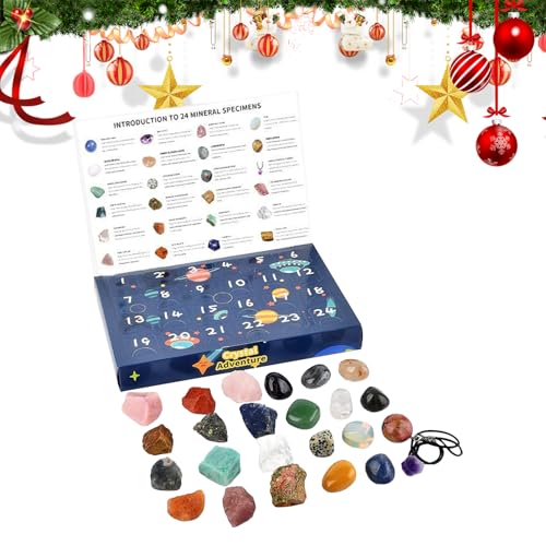 Mxshc Edelsteine Countdown Kalender | 24 Tage Countdown Kalender mit natürlichen Mineral Edelsteinen | Adventszeit Saisonale Freude Für Geologie Begeisterte Familien Freunde Mxshc Edelsteine Countdown Kalender | 24 Tage Countdown Kalender mit natürlichen Mineral Edelsteinen | Adventszeit Saisonale Freude Für Geologie Begeisterte Familien Freunde von Mxshc
