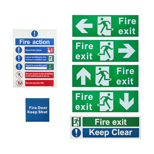 Mxshc Feuernotausgang | Brandschutzschild | 7 Stück Warnaufkleber Lichtbeständig Für Gewerbliche Türen Sicherheitshinweis Alle Altersgruppen Mxshc Feuernotausgang | Brandschutzschild | 7 Stück Warnaufkleber Lichtbeständig Für Gewerbliche Türen Sicherheitshinweis Alle Altersgruppen von Mxshc