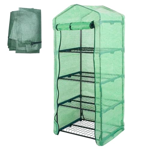 Mxshc Gewächshaus Ersatzabdeckung,PVC Gewächshaus Abdeckung Für Pflanzen | UV-Beständige Schutzabdeckung Für Terrasse Garten von Mxshc