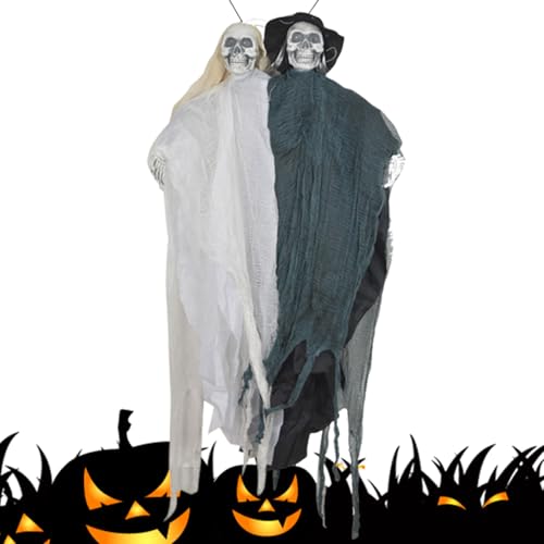 Mxshc Halloween-Deko | Outdoor Gruselige Spuk Dekoration - Brautpaar Skelett Vintage Deko Für Fenster Haus Garten Wand Terrasse Camping Außenbereich Mxshc Halloween-Deko | Outdoor Gruselige Spuk Dekoration - Brautpaar Skelett Vintage Deko Für Fenster Haus Garten Wand Terrasse Camping Außenbereich von Mxshc