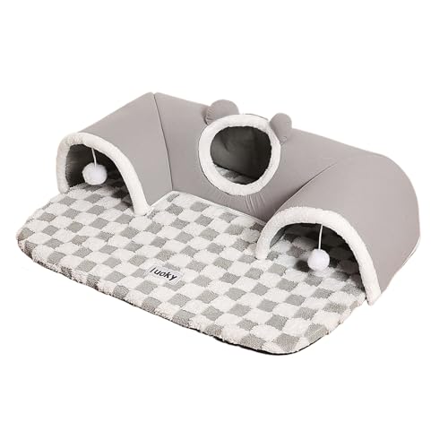 Mxshc Haustier Tunnel - Katzenhöhle Bett 3-Loch Spieltunnel,Interaktives Haustier Spielzeug Für Kleintiere Katzen Welpen Beschäftigung Wohnung Innenraum Mxshc Haustier Tunnel - Katzenhöhle Bett 3-Loch Spieltunnel,Interaktives Haustier Spielzeug Für Kleintiere Katzen Welpen Beschäftigung Wohnung Innenraum von Mxshc