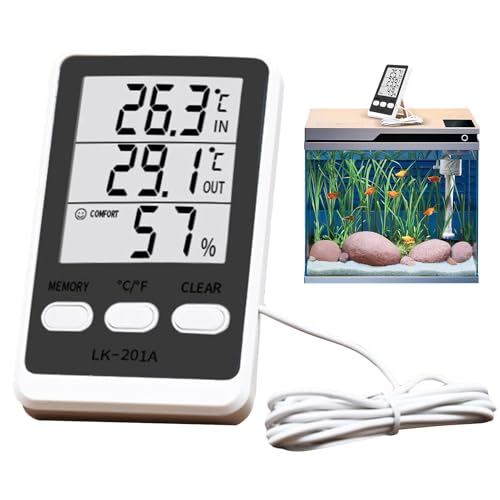 Mxshc Kühlschrank Temperatur Anzeige - Outdoor Thermometer Hygrometer für Außenbereich - Wasserdichtes Hygrometer für Kühlschrank Weinkühler Gefrierschrank Küchengerät Lebensmittellager Mxshc Kühlschrank Temperatur Anzeige - Outdoor Thermometer Hygrometer für Außenbereich - Wasserdichtes Hygrometer für Kühlschrank Weinkühler Gefrierschrank Küchengerät Lebensmittellager von Mxshc