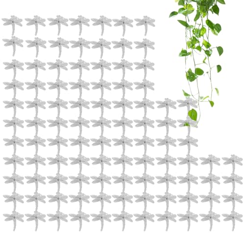 Mxshc Pflanzenhalter-Clips,Wiederverwendbare Gartenclips Zur Pflanzenstütze | 100 Stück Stabile Klemmen Für Gänseblümchen Rankgitter Tomatenblüten Innen Außen Hof Terrasse Garten von Mxshc