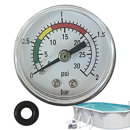 Mxshc Pool Druckmanometer | Filterdruckmesser Ersatz - Edelstahl Leicht Ablesbar Ersatzteil Für Überwachung von Mxshc