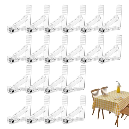Mxshc Tischdecken Halter Clips | 20 Stück Tischdecken Clips für Outdoor Tische - Robuste Halter Für Camping Outdoor Indoor Geburtstag Weihnachten Familienfeier Hochzeit Restaurant von Mxshc