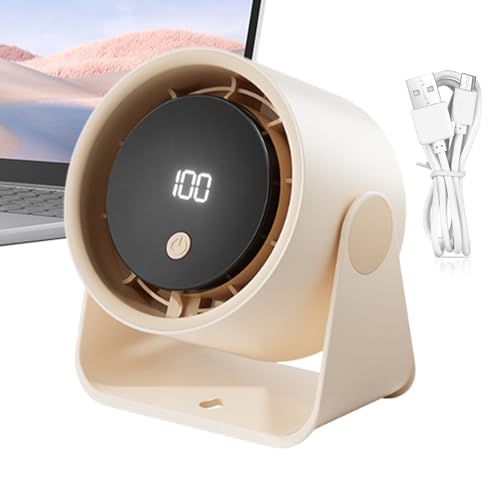 Mxshc Tragbarer Schreibtischventilator - Leiser Luftzirkulator für Schreibtisch - Mit LED-Anzeige Tragbarer Luftgebläse Langlebiger Kühler für Büro Zuhause Reise Camping Mxshc Tragbarer Schreibtischventilator - Leiser Luftzirkulator für Schreibtisch - Mit LED-Anzeige Tragbarer Luftgebläse Langlebiger Kühler für Büro Zuhause Reise Camping von Mxshc