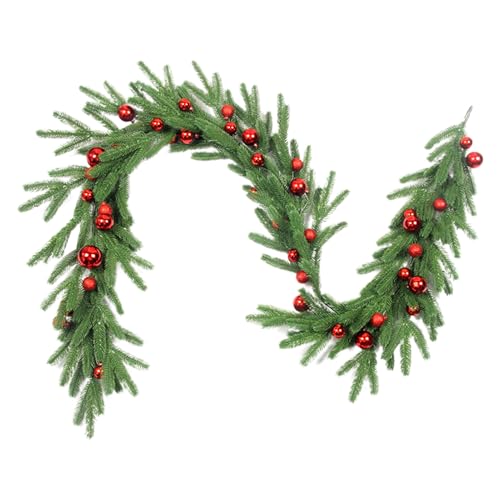 Mxshc Weihnachts Tuer- Aus Zedern Grün Mit Kiefernzweigen,Kunstgrün Weihnachtsdeko Girlande Für Baum Tisch Terrasse Innenbereich Feiertagseingang von Mxshc