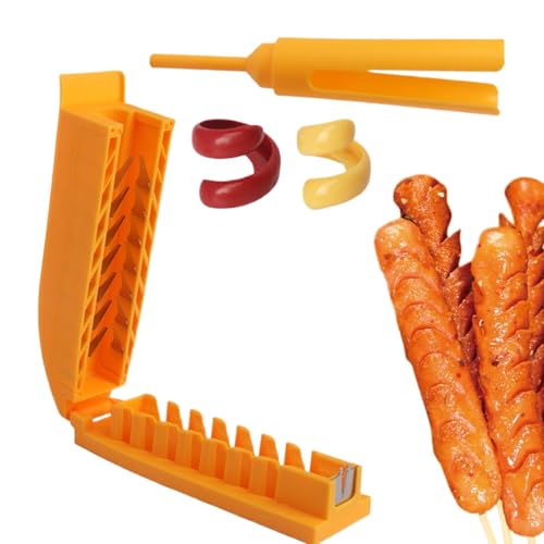 Mxshc Wurstschneider - Wurstschneider für Grill | Ergonomischer Hot Dog Schneider für Küche, Restaurant, Grillen von Mxshc