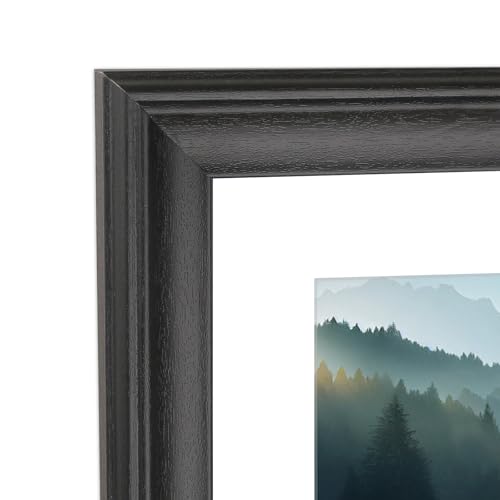 Bilderrahmen T23B2232W1828 aus Massivholz, 55,9 x 81,3 cm, mit weißer Matte und Befestigungsmaterial, passend für 55 x 81 cm oder 45,7 x 71,1 cm, Schwarz Bilderrahmen T23B2232W1828 aus Massivholz, 55,9 x 81,3 cm, mit weißer Matte und Befestigungsmaterial, passend für 55 x 81 cm oder 45,7 x 71,1 cm, Schwarz von Mxtallup