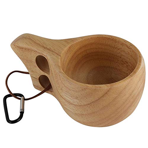 Holzbecher, Holzbecher Trinkbecher, Gummi Holz Doppellochbecher KUKSA Kaffeetasse Wasserbecher Benutzerdefinierte Holzbecher von Mxtech