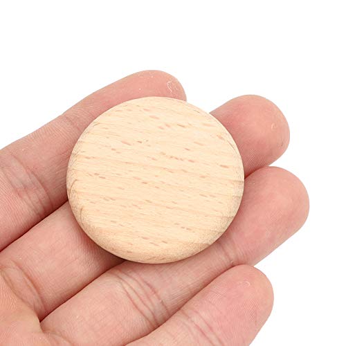 Leere Holzscheiben, runde Holzspäne, Buchenholz 50 Stück runde Holzspäne kein Loch DIY, DIY Dekoration Zubehör zu wünschen(3.8cm) von Mxtech