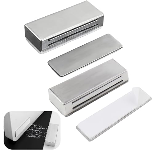 2 Stück Magnetverschlüsse für Schranktüren, Selbstklebende Türmagnete für Möbel, Tür Magnet Selbstklebend 12kg Starke Magnetschnäpper,Magnetschnäpper Balkontür Tür Magnet Schranktür von MxyVrix