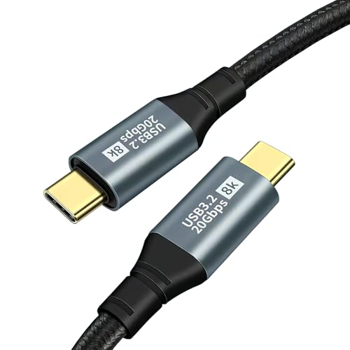 MxyVrix USB C auf USB C Kabel 0,5M, USB 3.2 Gen 2x2 Typ C Ladekabel, 20 Gbps Ultra-Schnelle Datenübertragung, 100W Schnellladefunktion, 4K @ 60Hz Videoübertragung, Kompatibel mit Laptops und USB-C ﻿ von MxyVrix