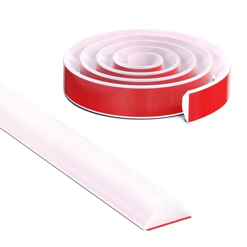 Duschkantenschutz aus Silikon, Duschbarrieren, wasserdichte Streifen, selbstklebend, zum Trennen von Wasser und zum Halten innerhalb der Schwelle, transparent, 165 cm von Mxziogr