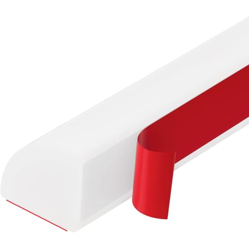 Flexible Viertel-Zoll-Zierleiste, wasserdicht, aus Silikon, selbstklebend, geeignet für Duschecken oder Arbeitsplatten von Küchen und Spülbecken, Weiß, 155 cm von Mxziogr