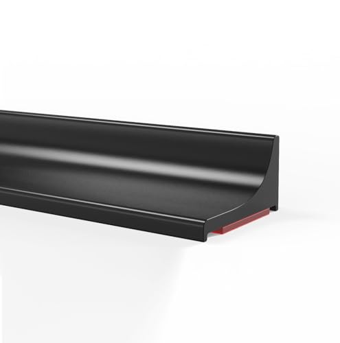 Mxziogr Wasserdichte Streifen aus Silikon für Küche und Badezimmer, selbstklebende Wasserstopper aus Silikon, Duschstopper für Duschkabinen, Waschbecken, Badewannenränder (Schwarz, 255 cm) von Mxziogr