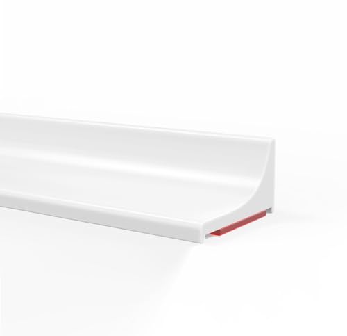 Mxziogr Wasserdichte Streifen aus Silikon für Küche und Badezimmer, selbstklebende Wasserstopper aus Silikon, Duschstopper für Duschkabinen, Waschbecken, Badewannenränder (Weiß, 255 cm) von Mxziogr