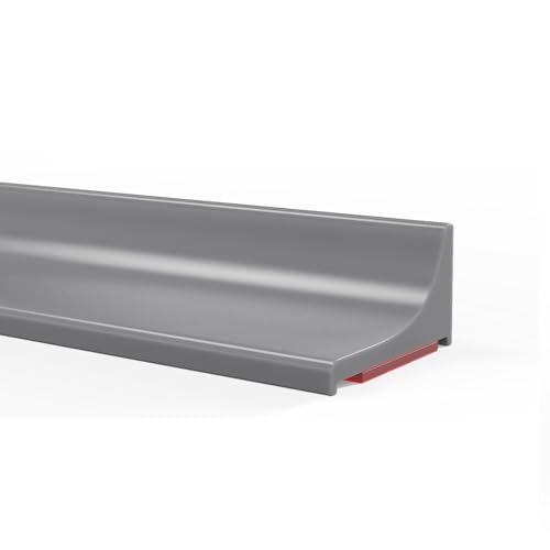 Mxziogr Wasserdichte Streifen aus Silikon für Küche und Badezimmer, selbstklebende Wasserstopper aus Silikon, Duschstopper für Duschkabinen, Waschbecken, Kanten von Badewannen (Grau, 255 cm) von Mxziogr