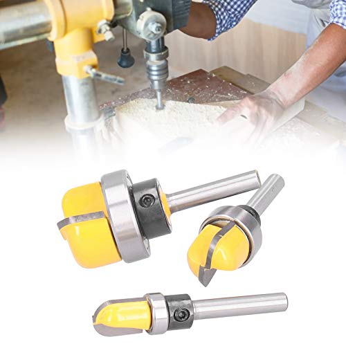 Mxzzand Box Router Bit 6 mm Schaft Schüssel und Tray & V Groove Template Hochfeste Round Groove Fräser Fräser Nose Router Bits für die Holzverarbeitung von Mxzzand