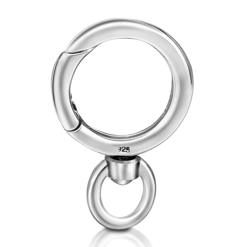 MY-BEAD Kettenverschluss 20mm 925 Sterling Silber Federverschluss mit drehbarer Öse Halsketten Colliers Armbänder DIY von DIY925