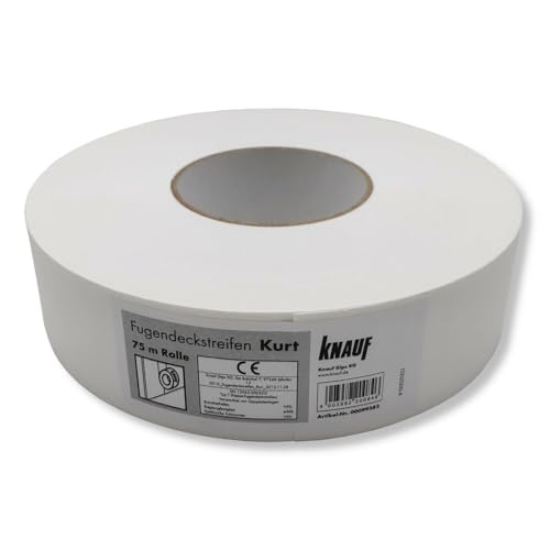 KNAUF® Kurt Fugendeckstreifen - 75m Rolle - reißfester Papier-Bewehrungsstreifen zur Verspachtelung von Gipskartonplatten und Gipsfaserplatten von My Brand1