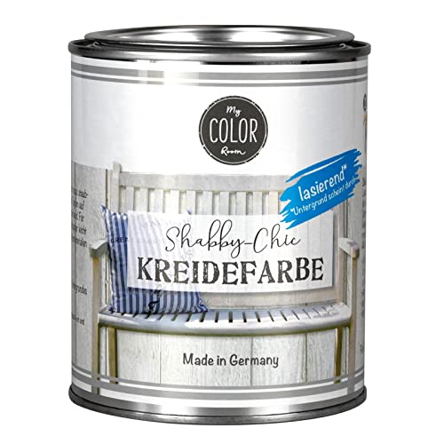 My COLOR Room Shabby Chic (Anthrazit - 750 ml) Kreidefarbe lasierend/transparent für Möbel im Innen- Außenbereich - Kreidefarbe für Shabby Chic Farbe für Holz - Möbelfarbe In- und Outdoor-Bereich von My COLOR Room