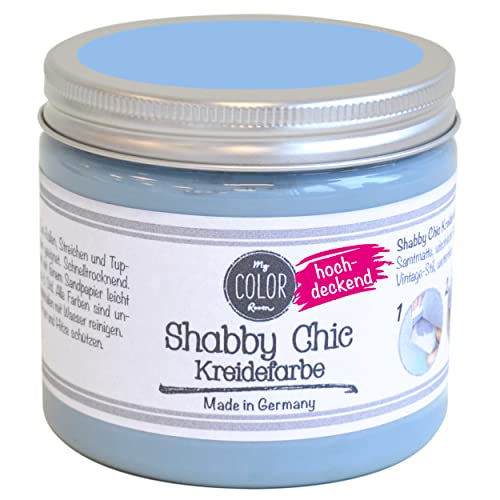 My COLOR Room Shabby Chic (Taubenblau - 190 ml) Kreidefarbe für Möbel im Innen- und Außenbereich - Kreidefarbe für Shabby Chic Farbe für Holz - Möbelfarbe In-/ Outdoor von My COLOR Room