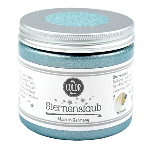 My COLOR Room Sternenstaub (Eisblau, 190ml) feinkörnige Glitzer Farbe mit extra viel Glitzer zum Basteln - funkelnde Effekt-Farbe auf Glas, Pappe, Leinwand, Holz, Beton uvm. Made in Germany von My COLOR Room