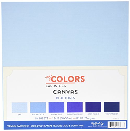 My Colors 210037 Leinwand-Karton, Blautöne, 30,5 x 30,5 cm, mehrfarbig von My Colors