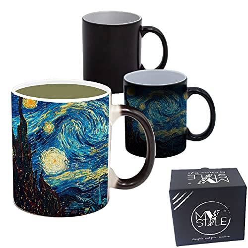 My Custom Style Magische Thermo-Tasse #Art-sternennacht, Van Gogh#325 ml von My Custom Style