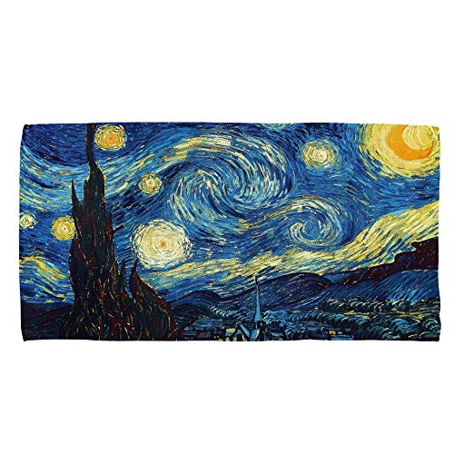 My Daily Starry Night Van Gogh Handtücher für Ölgemälde, 38,1 x 76,2 cm, ultraweich, saugfähig, schnell trocknend, Waschlappen für Badezimmer, Fitnessstudio und Spa von My Daily