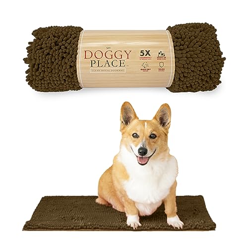 My Doggy Place MikrofaserFußmatte – weiche und plüschige Haustiermatte für jeden Raum des Hauses – schmutz und wasserabsorbierende Matte – waschmaschinen und trocknergeeignet, rutschfeste Matte von My Doggy Place