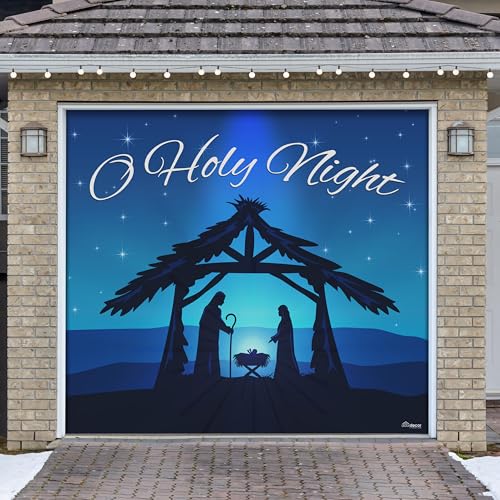 My Door Decor – Weihnachtskrippe O'Holy Night – Weihnachten 2,1 m x 2,4 m Garagentor-Dekor Banner Wandbild My Door Decor – Weihnachtskrippe O'Holy Night – Weihnachten 2,1 m x 2,4 m Garagentor-Dekor Banner Wandbild von My Door Decor