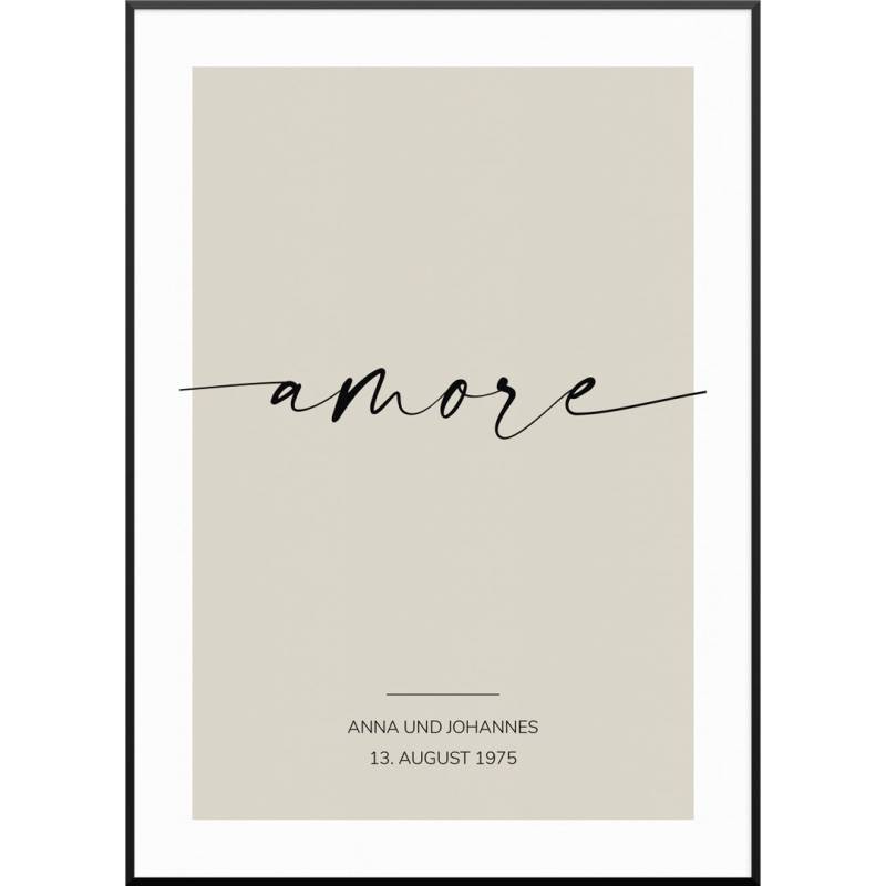 Personalisiertes Poster "Amore Poster" | Wanddekoration | Personalisierte Geschenkidee, 20 x 30 cm von My Fam Poster I Individuelle Familienposter