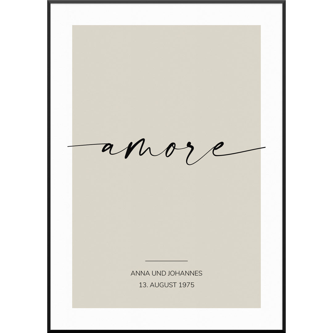 Amore Poster, 40 x 60 cm von My Fam Poster I Individuelle Familienposter