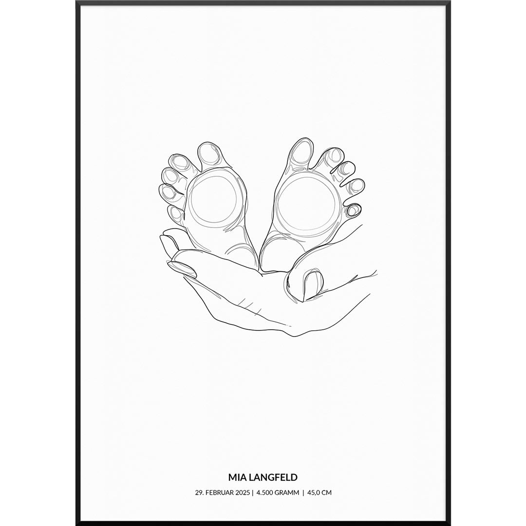 Baby Feet Poster, 30 x 40 cm von My Fam Poster I Individuelle Familienposter