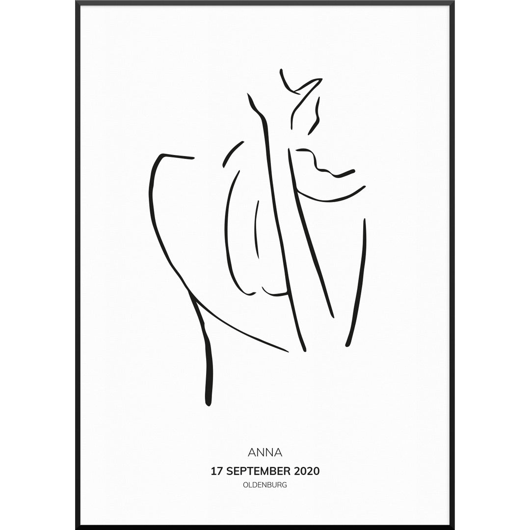 Personalisiertes Poster "Birth Art Poster" | Wanddekoration | Personalisierte Geschenkidee, 30 x 40 cm von My Fam Poster I Individuelle Familienposter