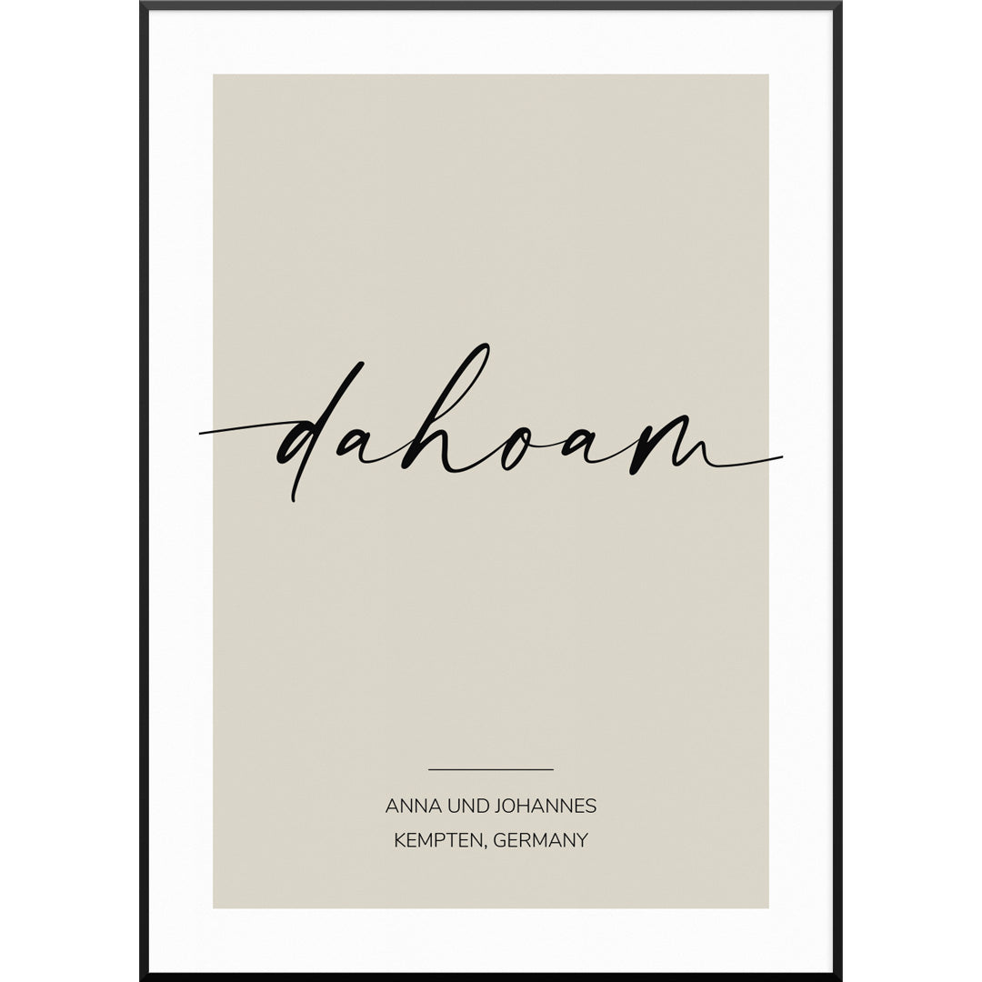 Personalisiertes Poster "Dahoam Poster" | Wanddekoration | Personalisierte Geschenkidee, 30 x 40 cm Personalisiertes Poster "Dahoam Poster" | Wanddekoration | Personalisierte Geschenkidee, 30 x 40 cm von My Fam Poster I Individuelle Familienposter