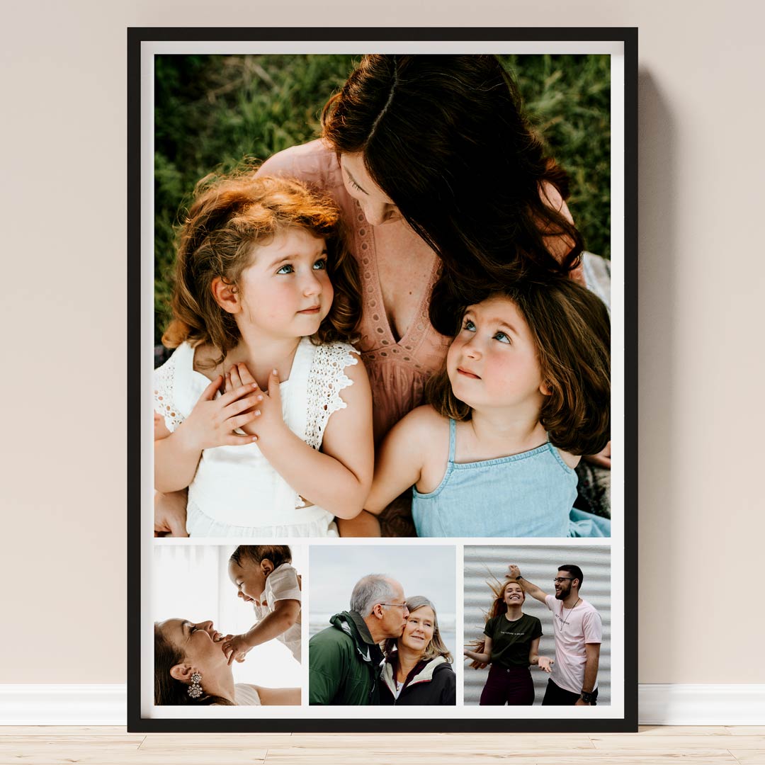 Fotocollage '4 Photos' No2, 50 x 70 cm von My Fam Poster I Individuelle Familienposter