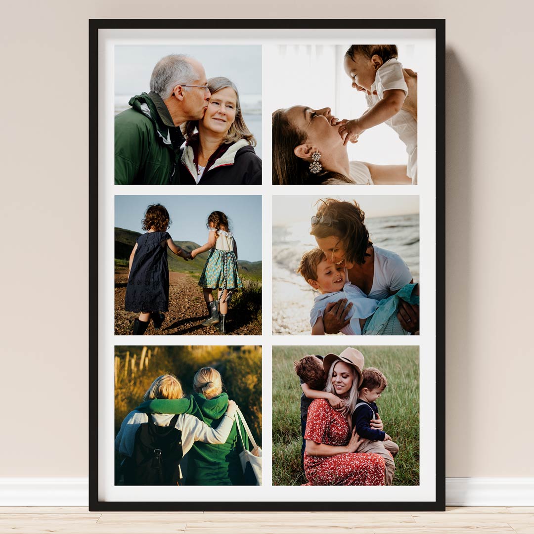 Fotocollage '6 Photos' No2, 30 x 40 cm von My Fam Poster I Individuelle Familienposter