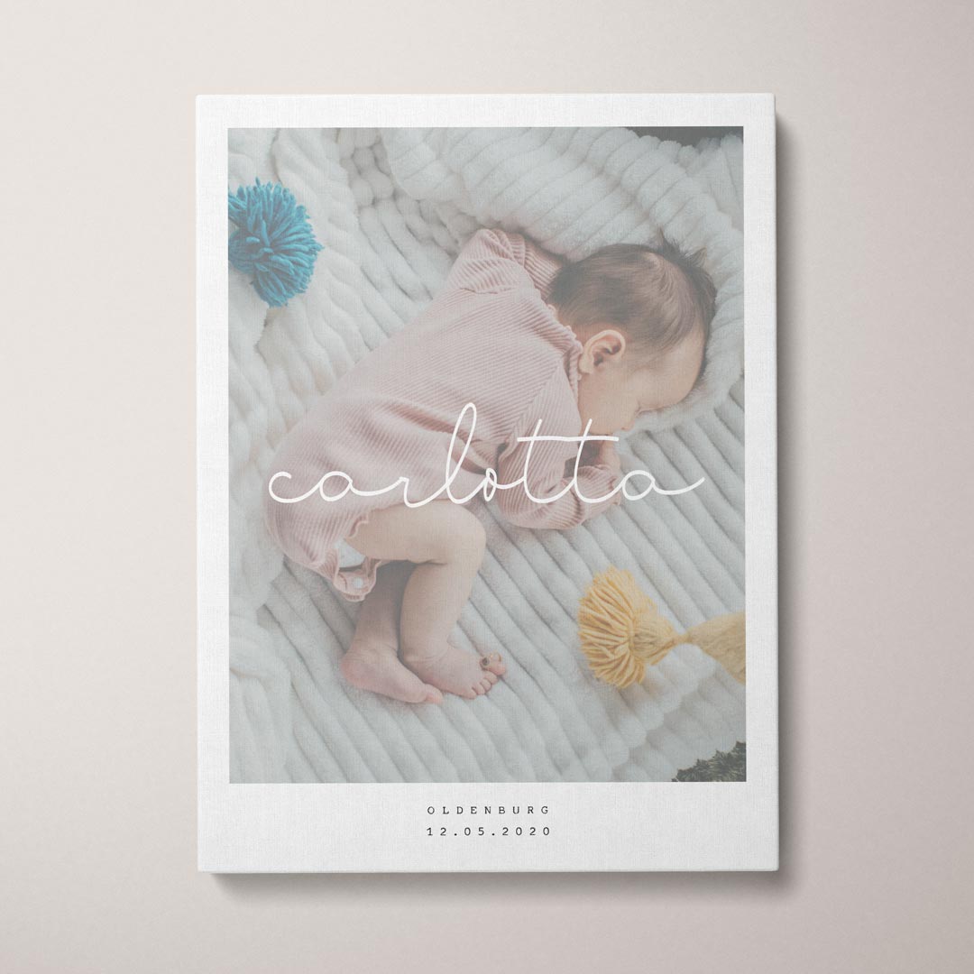 Personalisierte Leinwand "Leinwandbild Hello World No1" | Geschenk für Freundin | Geschenk für Freund, 40 x 60 cm von My Fam Poster I Individuelle Familienposter