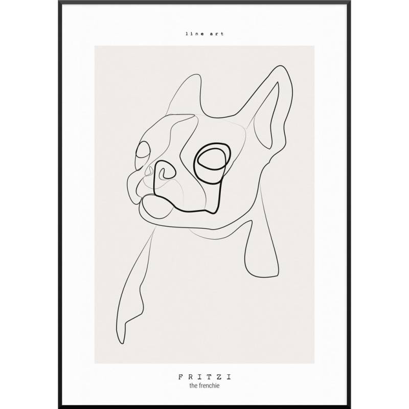 Line Art Dogs Poster, 30 x 40 cm von My Fam Poster I Individuelle Familienposter