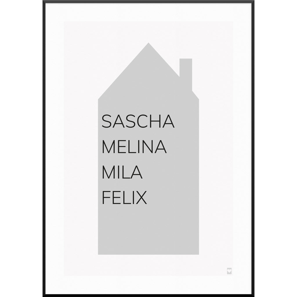 Personalisierte Leinwand "My Fam Poster" | Wanddekoration | Personalisierte Geschenkidee, 20 x 30 cm von My Fam Poster I Individuelle Familienposter