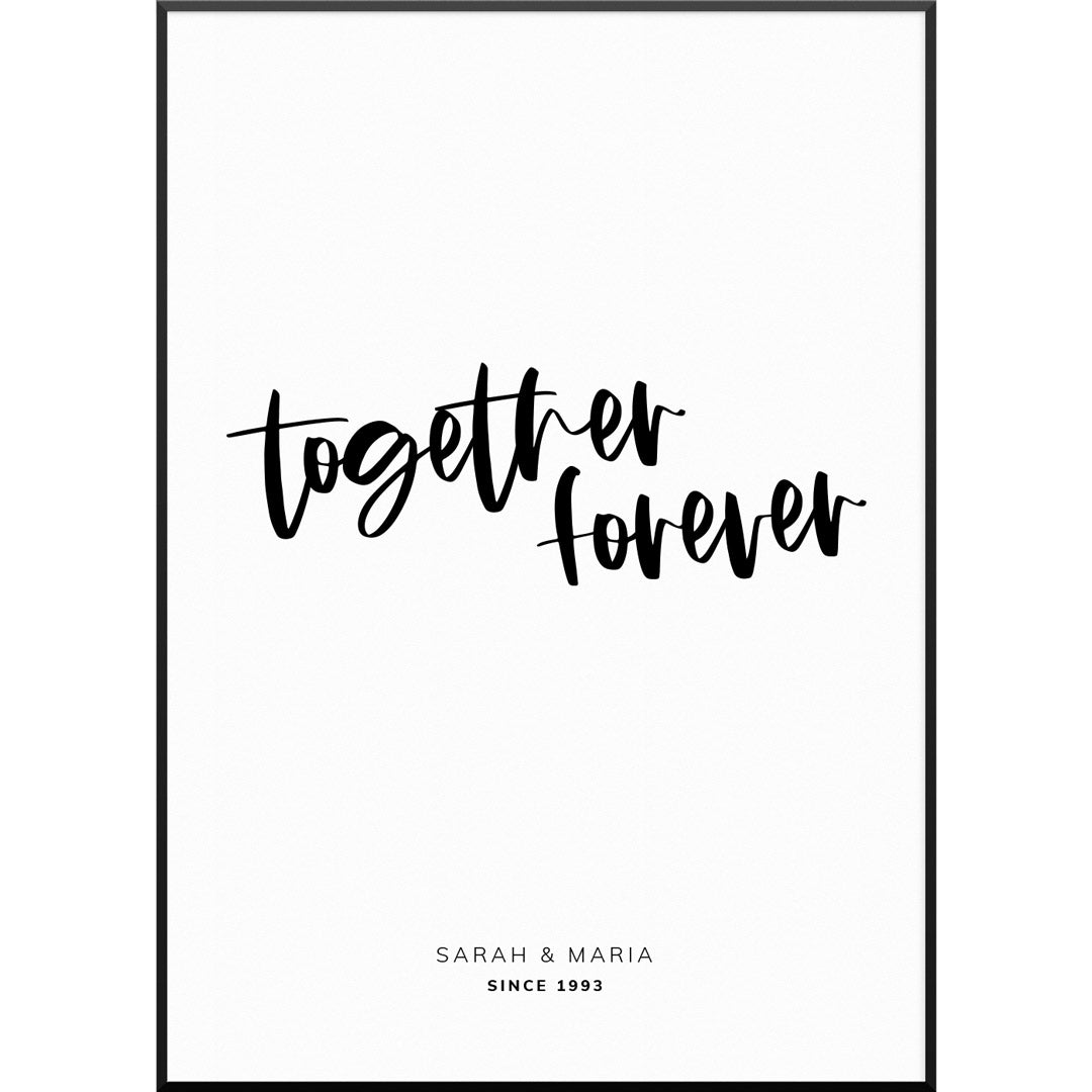 Personalisiertes Poster "Together Forever Poster" | Wanddekoration | Personalisierte Geschenkidee, 20 x 30 cm von My Fam Poster I Individuelle Familienposter