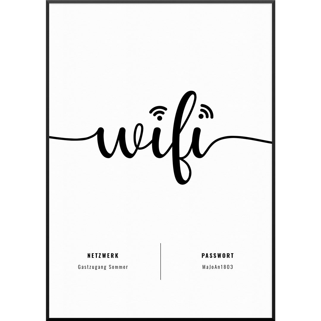 Wifi Poster, 20 x 30 cm von My Fam Poster I Individuelle Familienposter